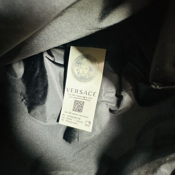 VERSACE La Medusa Nylon Leather Straps Black Tote Shoulder Bag NWT $1,290 - Picture 9 of 10